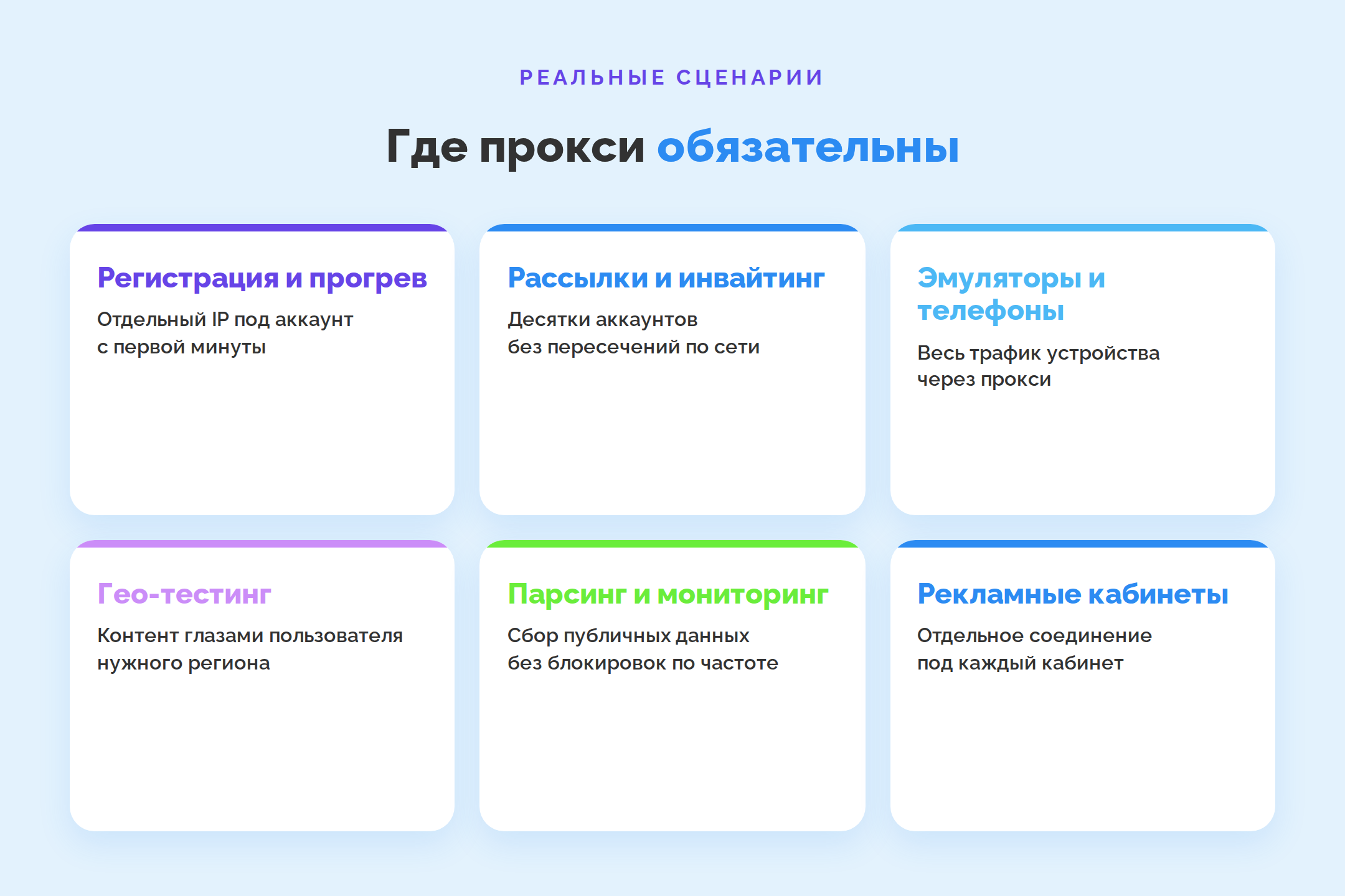 Сценарии, в которых необходимы прокси